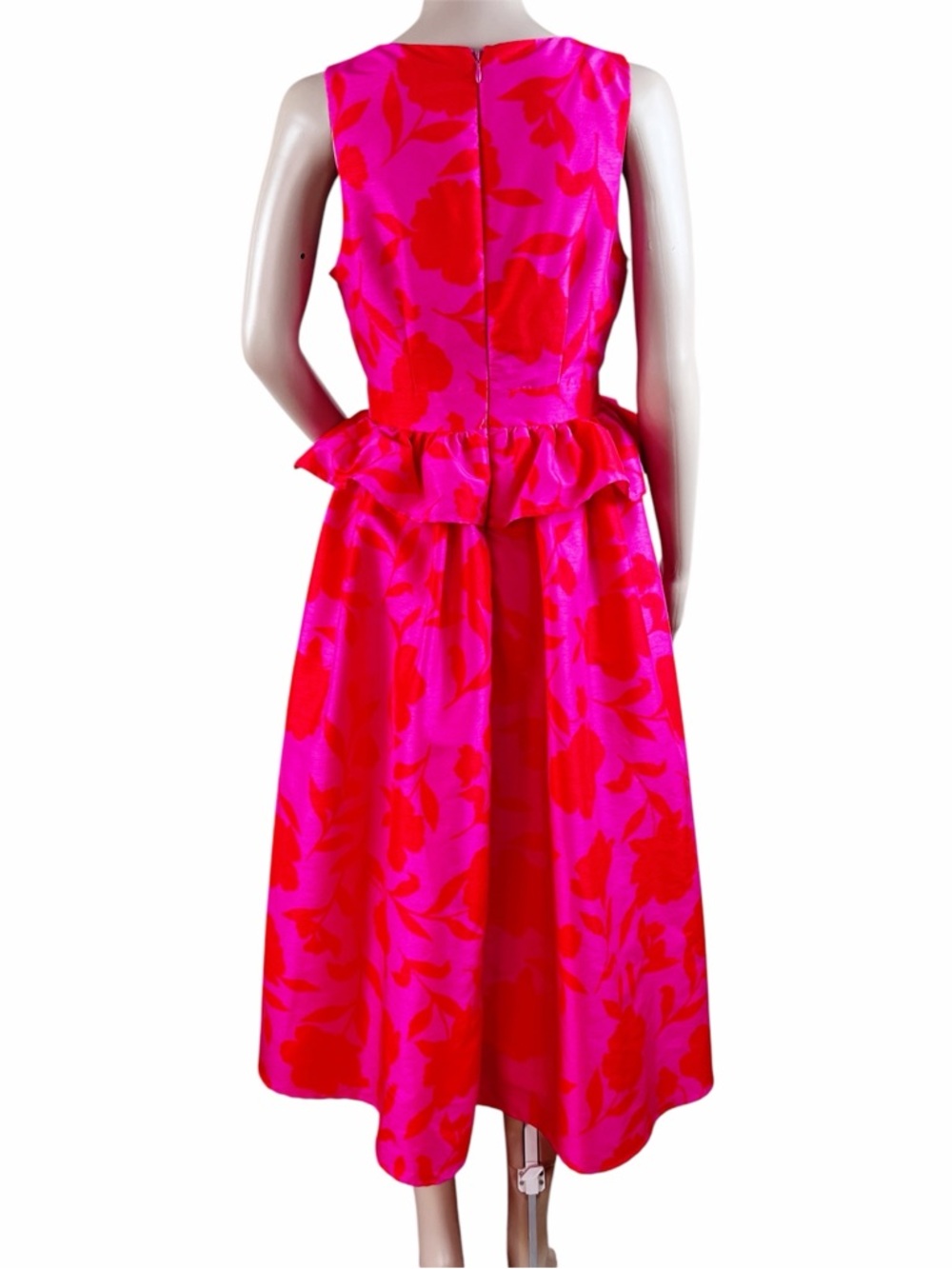 Kate Spade Classic Rose Peplum Midi Dress - Picture 3 of 5